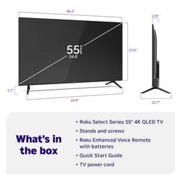 Roku - 55" Class Select Series 4K QLED Smart RokuTV (2026)