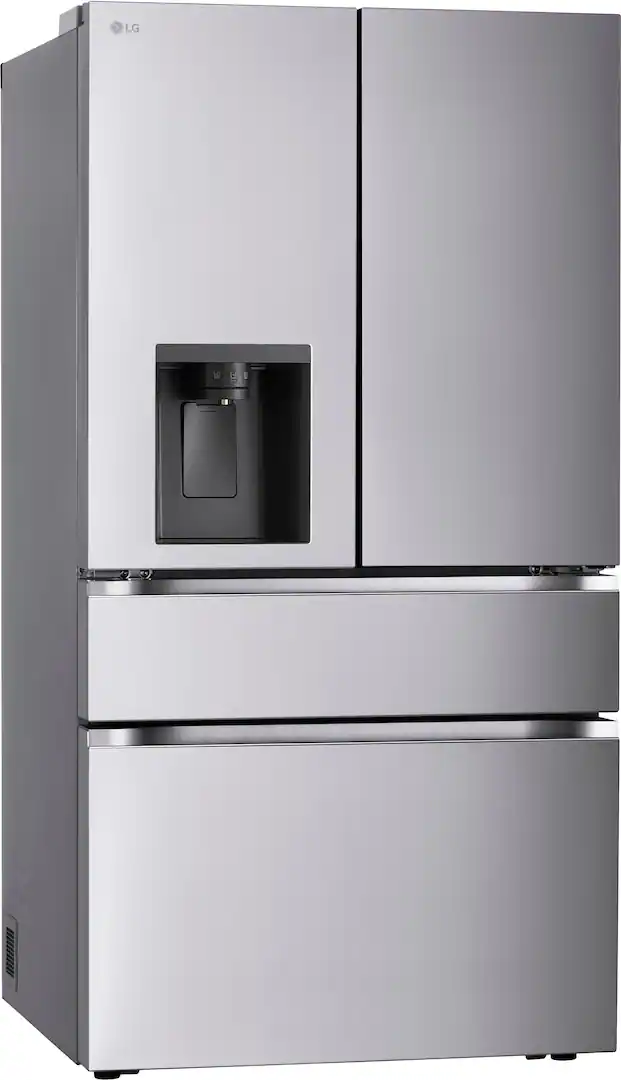 LG - 36-in Wide Standard-Depth MAX 28.6 Cu. Ft. 4-Door French Door Refrigerator Smart Refrigerator with Full Convert Drawer - PrintProof Stainless Steel Look