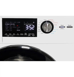 GE - 2.4 Cu. Ft. High-Efficiency Front Load Washer and Electric Condenser Dryer Combo with Steam and Sanitize - White