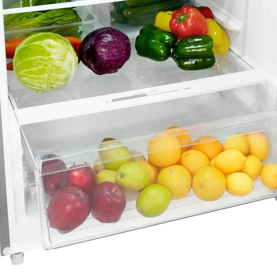 Insignia™ - 28 in. Wide 14.2 Cu. Ft. Top-Freezer Refrigerator with ENERGY STAR Certification - Stainless Steel