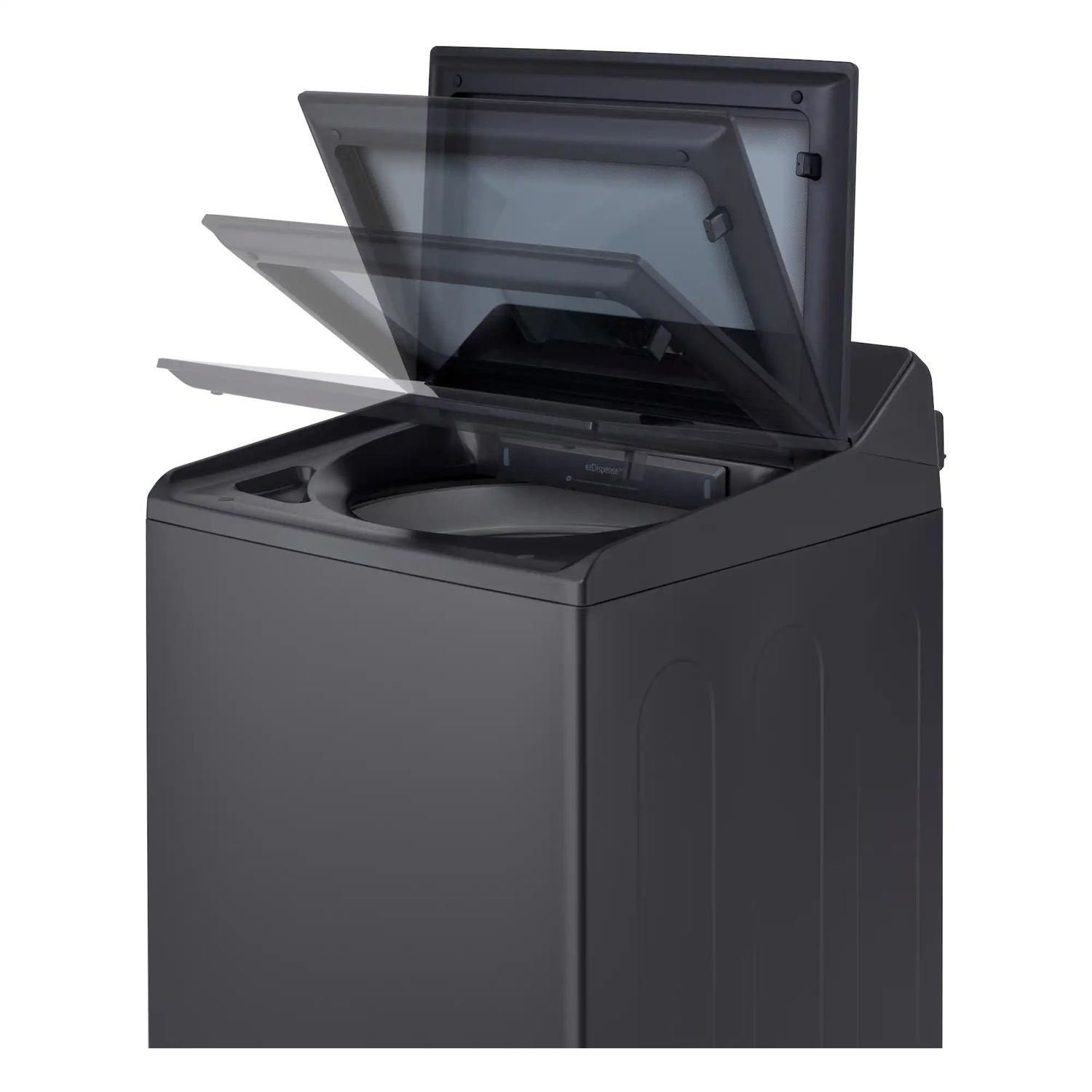 Package - LG - 5.5 Cu. Ft. High Efficiency Smart Top Load Washer with EasyUnload and 7.3 Cu. Ft. Smart Electric Dryer with Steam and EasyLoad Door - Matte Black