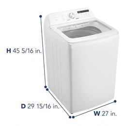 Package - Insignia™ - 4.1 Cu. Ft. Top Load Washer with ColdMotion Technology and 7 Cu. Ft. Electric Dryer with Sensor Dry - White