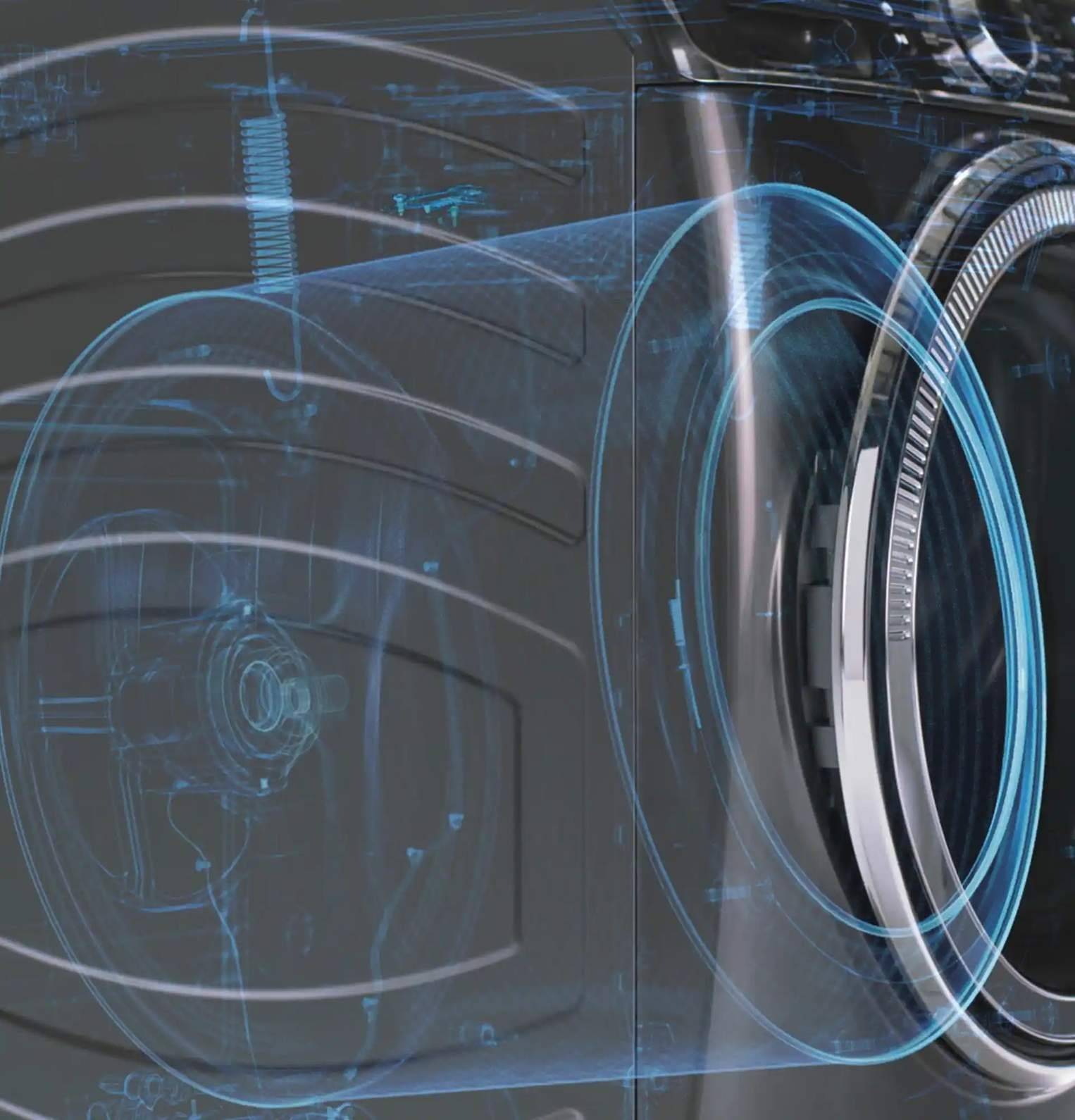 Package - GE - 5.0 Cu. Ft. Stackable Smart Front Load Washer with Steam, SmartDispense and Odorblock Ultra Fresh Vent System and 7.8 Cu. Ft. Stackable Smart Gas Dryer with Steam - Carbon Graphite