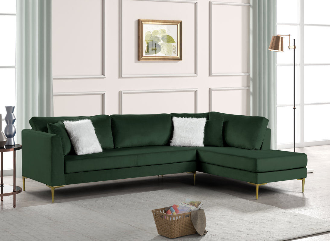 Catalina Velvet Sectional – FREE TV or Area Rug!