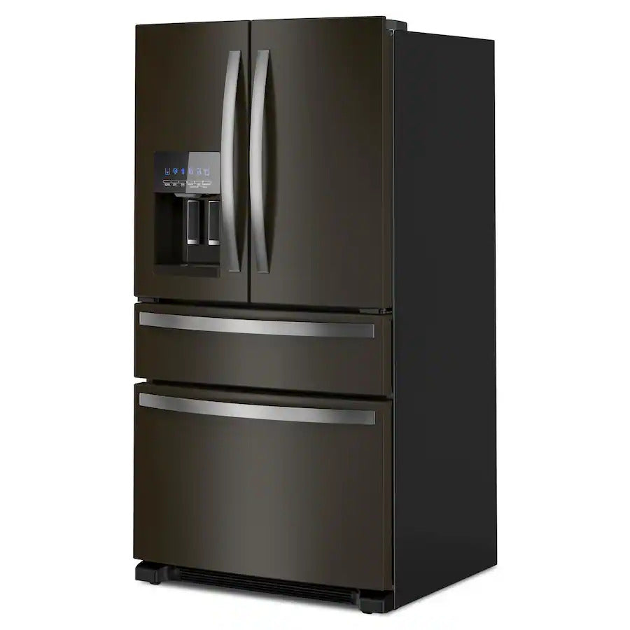 Whirlpool - 36 in. Wide 24.5 cu. ft. French Door Refrigerator with Two-Tier Freezer Storage - Black Stainless Steel