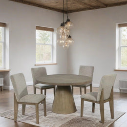 D550-Round Dining Table with 4 Chairs