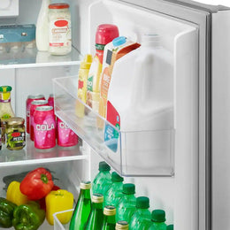 Insignia™ - 28 in. Wide 14.2 Cu. Ft. Top-Freezer Refrigerator with ENERGY STAR Certification - Stainless Steel