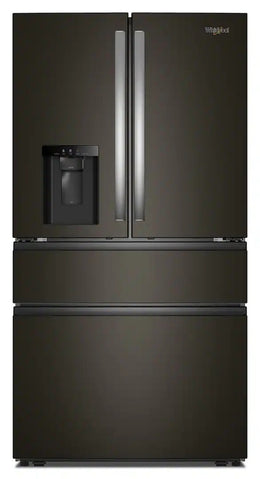 Whirlpool - 36 in. Wide 29 cu. ft. Family-Sized Capacity French Door Refrigerator with Flexible Temperature Drawer - Print Resist Blk Stnlss