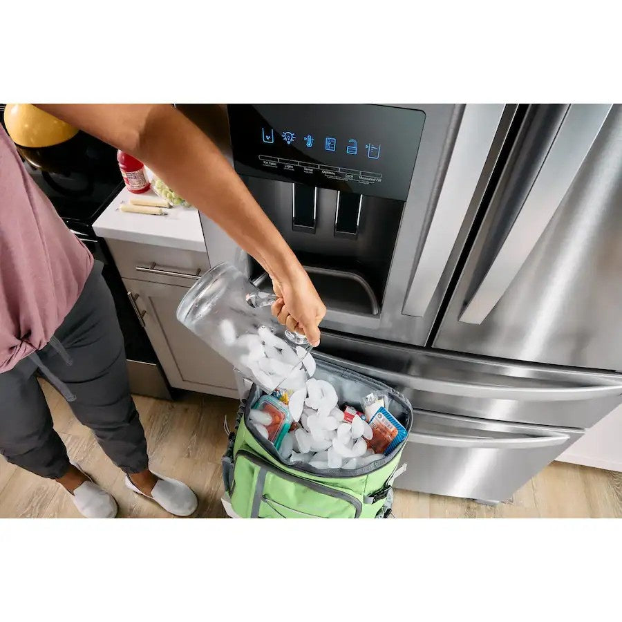 Whirlpool - 36 in. Wide 25 cu. ft. French Door Refrigerator with Two-Tier Freezer Storage - White