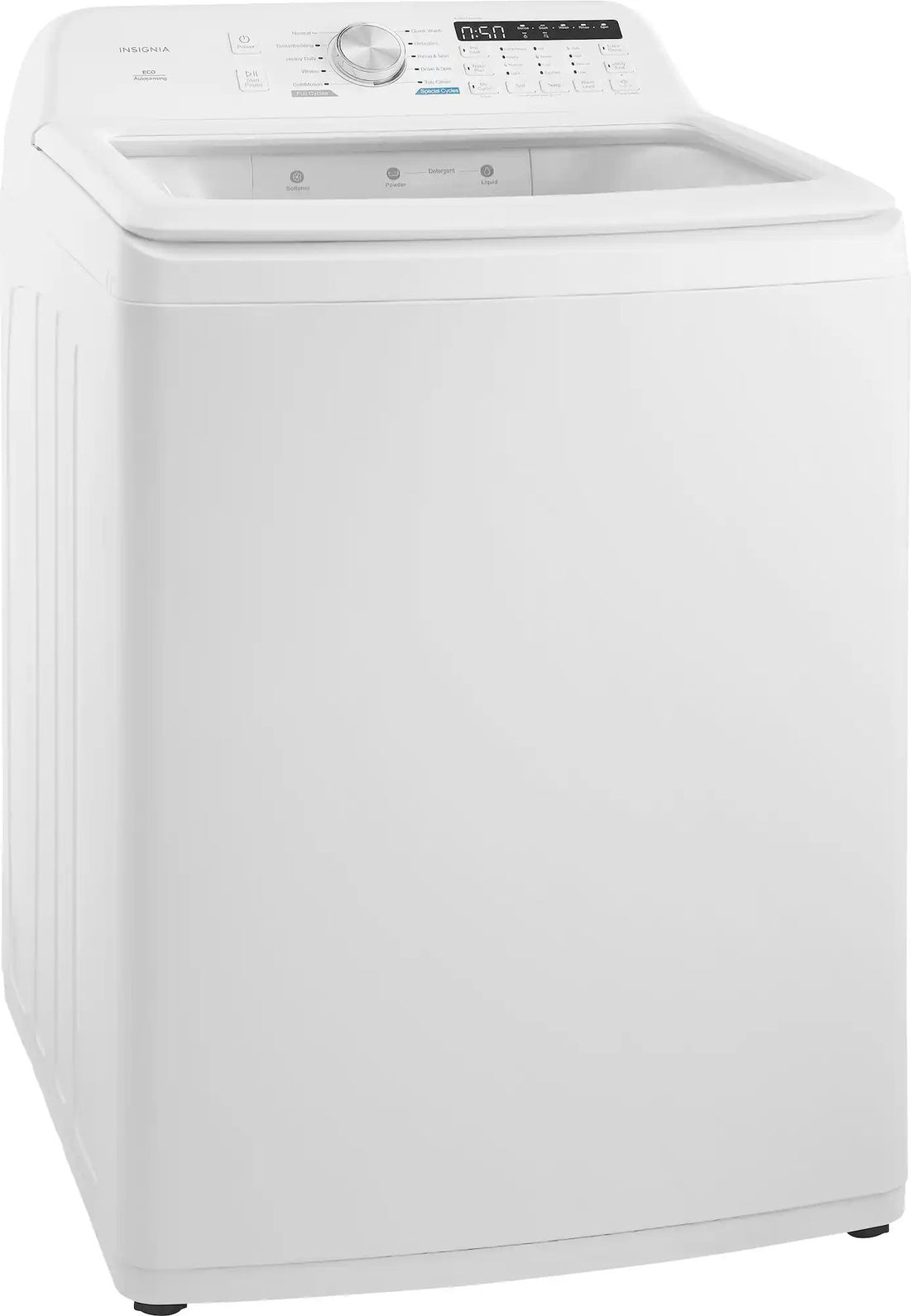 Package - Insignia™ - 4.1 Cu. Ft. Top Load Washer with ColdMotion Technology and 7 Cu. Ft. Electric Dryer with Sensor Dry - White