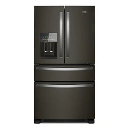 Whirlpool - 36 in. Wide 24.5 cu. ft. French Door Refrigerator with Two-Tier Freezer Storage - Black Stainless Steel