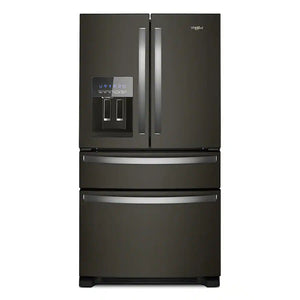 Whirlpool - 36 in. Wide 24.5 cu. ft. French Door Refrigerator with Two-Tier Freezer Storage - Black Stainless Steel