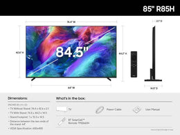 Samsung - 85" Class R85H Series Micro RGB 4K UHD SamsungVisionAI Smart Tizen TV (2026)