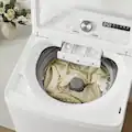 Package - Insignia™ - 4.1 Cu. Ft. Top Load Washer with ColdMotion Technology and 7 Cu. Ft. Electric Dryer with Sensor Dry - White