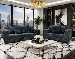 510-2PC Black - Sofa & Loveseat Set