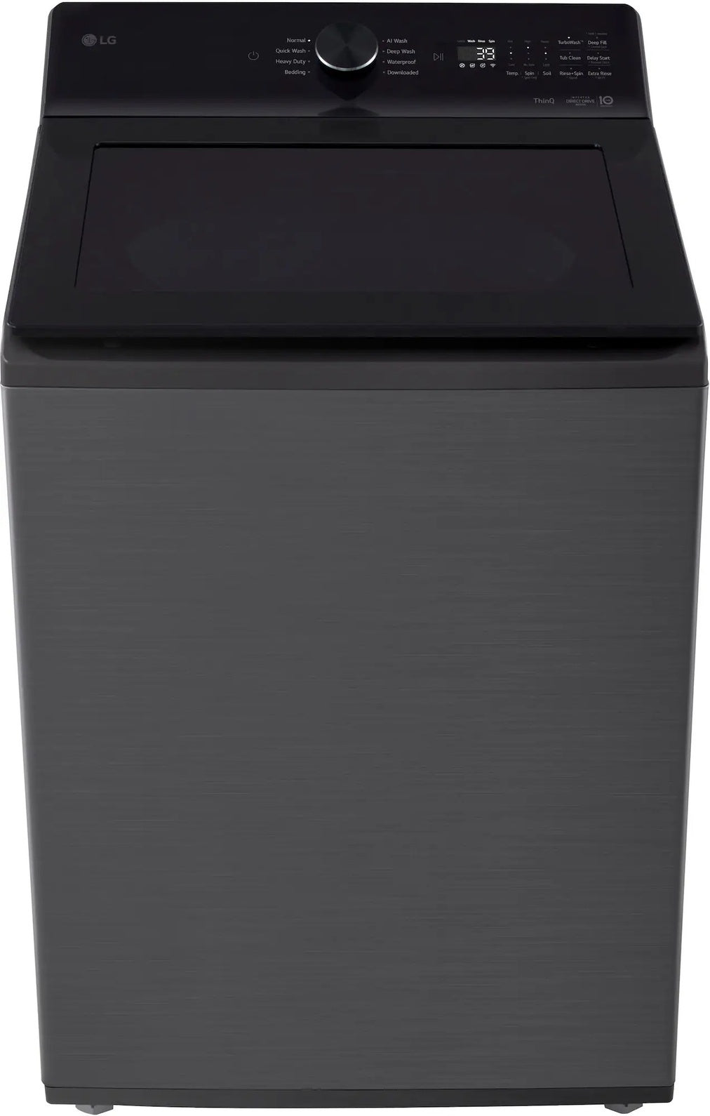 Package - LG - 5.0 Cu. Ft. High-Efficiency Smart Top Load Washer with Easy Unload and 7.3 Cu. Ft. Smart Electric Dryer with Sensor Dry - Platinum Black