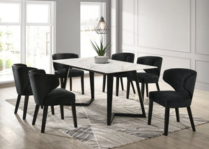 Hamilton Black Dining Table with 6 Chairs