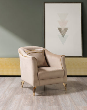 Belinda Coffee Velvet Chair