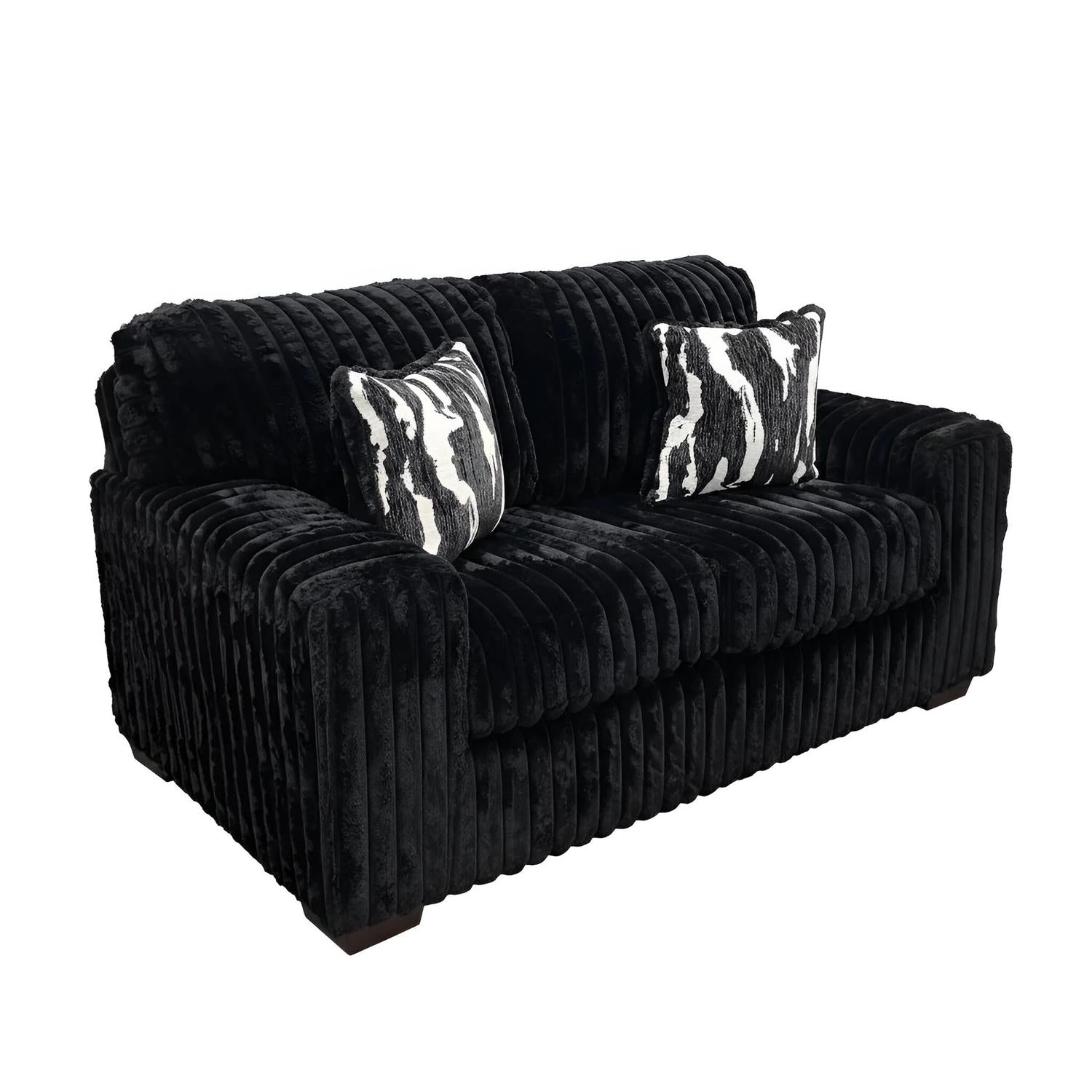 S319 Sofa and Loveseat (Black)