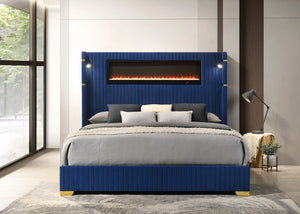 Romance2 Blue Platform Bed