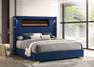 Romance2 Blue Platform Bed