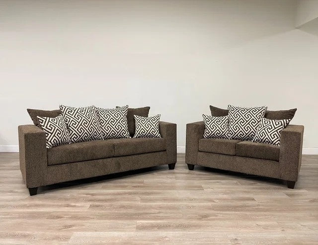 110-2PC Mocha - Sofa and Loveseat Set