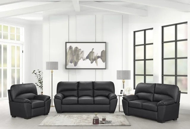 Tiffany Black - 2PC or 3PC Living Room Set