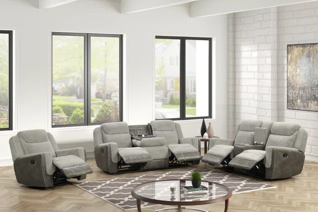LISA - Gray 3pc Reclining Set