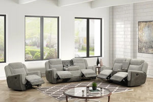 LISA - Gray 3pc Reclining Set