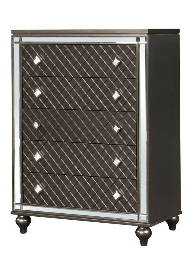 Stars Charcoal - 5PC Bedroom Set Queen