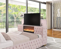 Future Pink Platform Bed - King