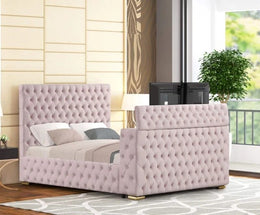Future Pink Platform Bed - King