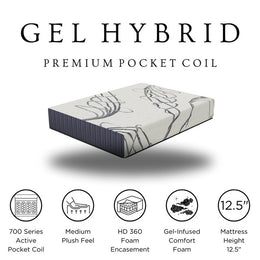GEL HYBRID - 12.5" Hybrid - Full, Queen, King **GREAT VALUE**