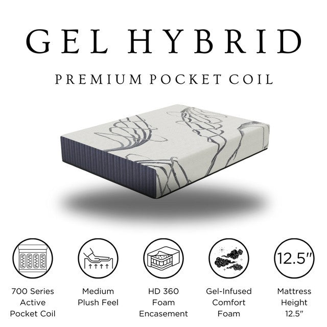GEL HYBRID - 12.5" Hybrid - Full, Queen, King **GREAT VALUE**