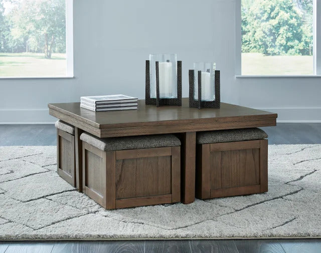 T738-20 Cocktail Table w/Stools