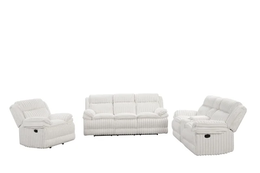 Heaven - White 3pc Reclining Set