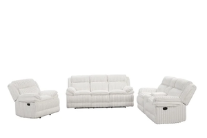 Heaven - White 3pc Reclining Set