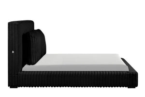 Lauren Black Platform Bed (w/ USB PORTS) - Queen