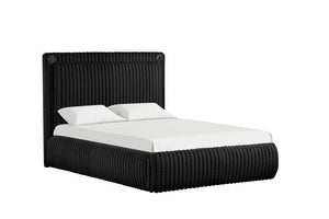 Diana Black Platform Bed - Queen, King