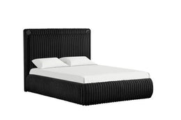 Diana Black Platform Bed - Queen, King
