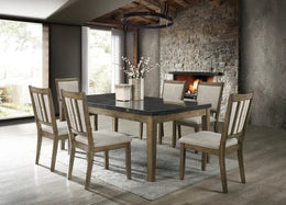 Melstone - (GENUINE MARBLE) Table with 6 Chairs