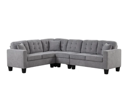 Logan2 Black - (Performance Fabric) Reversible Sectional