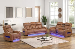 DUBAI 3PC Brown Power Reclining Set