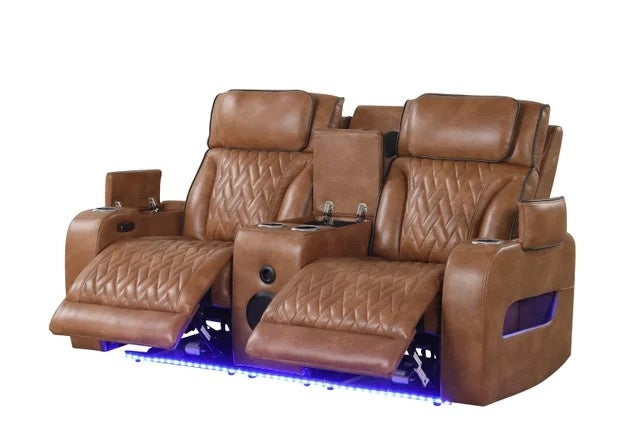 DUBAI 3PC Brown Power Reclining Set