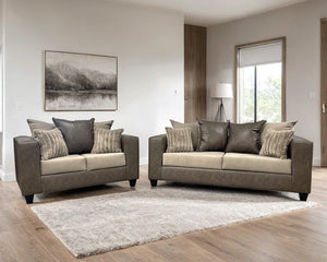 110-2PC LATTE - Sofa and Loveseat Set