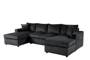 Terasa - Black Double Chaise Sectional **NEW ARRIVAL**