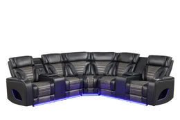 IBIZA POWER/POWER Black Reclining Sectional **NEW ARRIVAL**