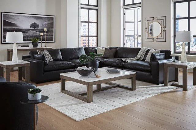 Ashley 309-02 - 5PC Genuine Leather Sectional Set **NEW ARRIVAL**