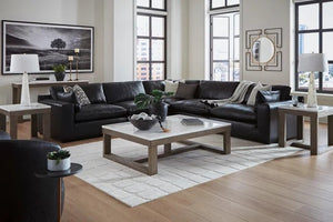 Ashley 309-02 - 5PC Genuine Leather Sectional Set **NEW ARRIVAL**