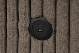 July Mocha Double Storage Chaise Sectional (w/ Pull Out Bed) **NEW ARRIVAL**